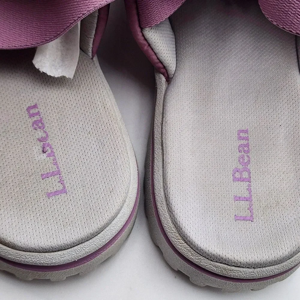 L.L. Bean Kids' Airlight Light Purple Slippers Elastic Strap Sz 5-6 Women's‎ 7-8